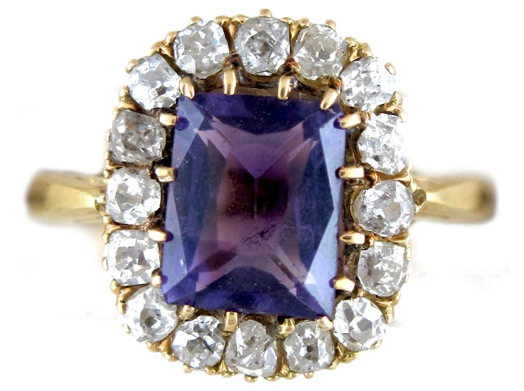 Amethyst Diamond Ring 3 Amethyst Diamond Ring