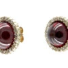 Cabochon Garnet & Diamond Victorian Stud Earrings 1 Cabochon Garnet & Diamond Victorian Stud Earrings -Antique Jewellery Company 9a1331222655 534