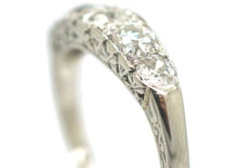 Edwardian Platinum & Diamond Five Stone Ring 9 Edwardian Platinum & Diamond Five Stone Ring -Antique Jewellery Company 9b8a679d dsc03071 scaled 1