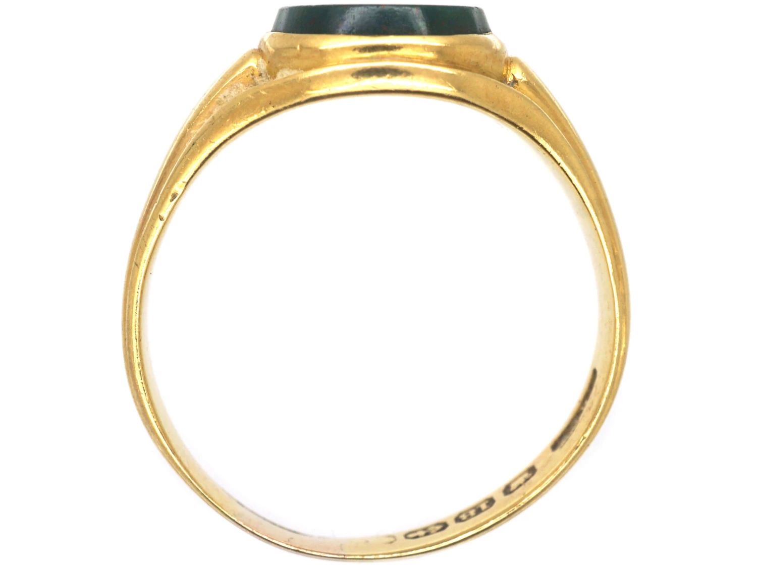 Victorian 18ct Gold Signet Ring Set With A Plain Bloodstone 5 Victorian 18ct Gold Signet Ring Set With A Plain Bloodstone - Image 3