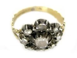 Georgian Diamond Flower Ring -Antique Jewellery Company 9c1254254877 744