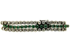 Green & White Paste Silver Bracelet 8 Green & White Paste Silver Bracelet -Antique Jewellery Company 9c1326642743 597