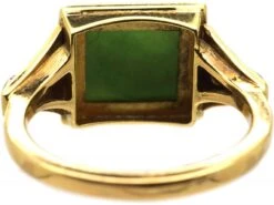18ct Gold, Domed Nephrite & Diamond Ring 12 18ct Gold, Domed Nephrite & Diamond Ring -Antique Jewellery Company 9cc67626 dsc08124 scaled 1
