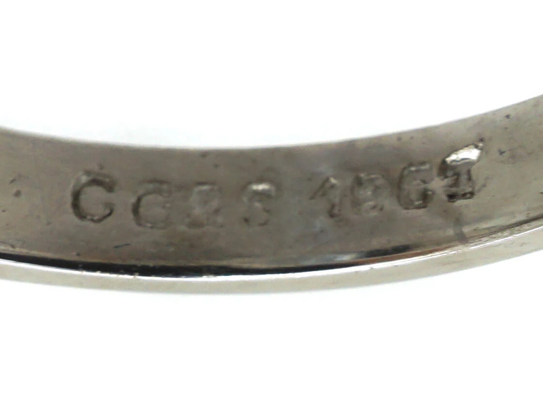 18ct White Gold Rectangular Aquamarine & Diamond Ring 8 18ct White Gold Rectangular Aquamarine & Diamond Ring - Image 6