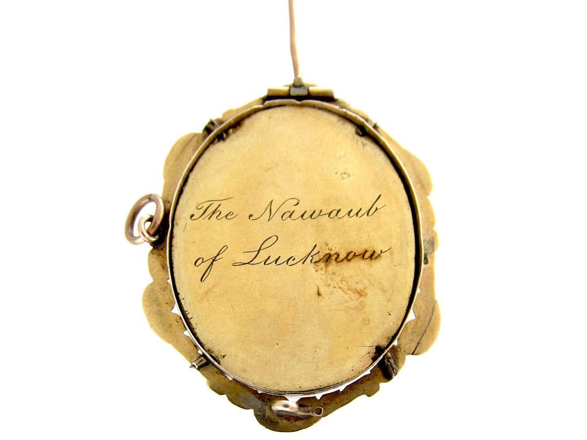 15ct Gold Nawab Of Lucknau Portrait Brooch 5 15ct Gold Nawab Of Lucknau Portrait Brooch - Image 3