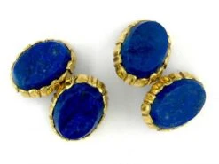 Lapis Lazuli & 18ct Gold Oval Cufflinks