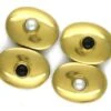 18ct Gold, Onyx & Pearl Cufflinks -Antique Jewellery Company C15