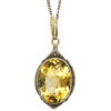 Silver Art Deco Pendant Set With A Citrine On A Silver Chain 1 Silver Art Deco Pendant Set With A Citrine On A Silver Chain -Antique Jewellery Company DSC00009