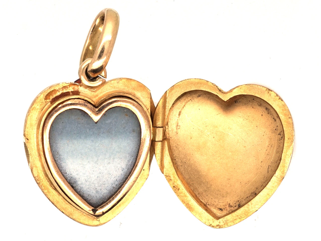 Edwardian 18ct Gold Heart Locket Set With A Diamond 4 Edwardian 18ct Gold Heart Locket Set With A Diamond - Image 2