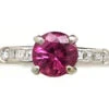 Ruby Solitaire & Diamond Platinum Ring -Antique Jewellery Company DSC00065