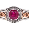 Edwardian Ruby & Rose Cluster Diamond Ring 1 Edwardian Ruby & Rose Cluster Diamond Ring -Antique Jewellery Company DSC00087