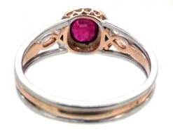 Edwardian Ruby & Rose Cluster Diamond Ring -Antique Jewellery Company DSC00090