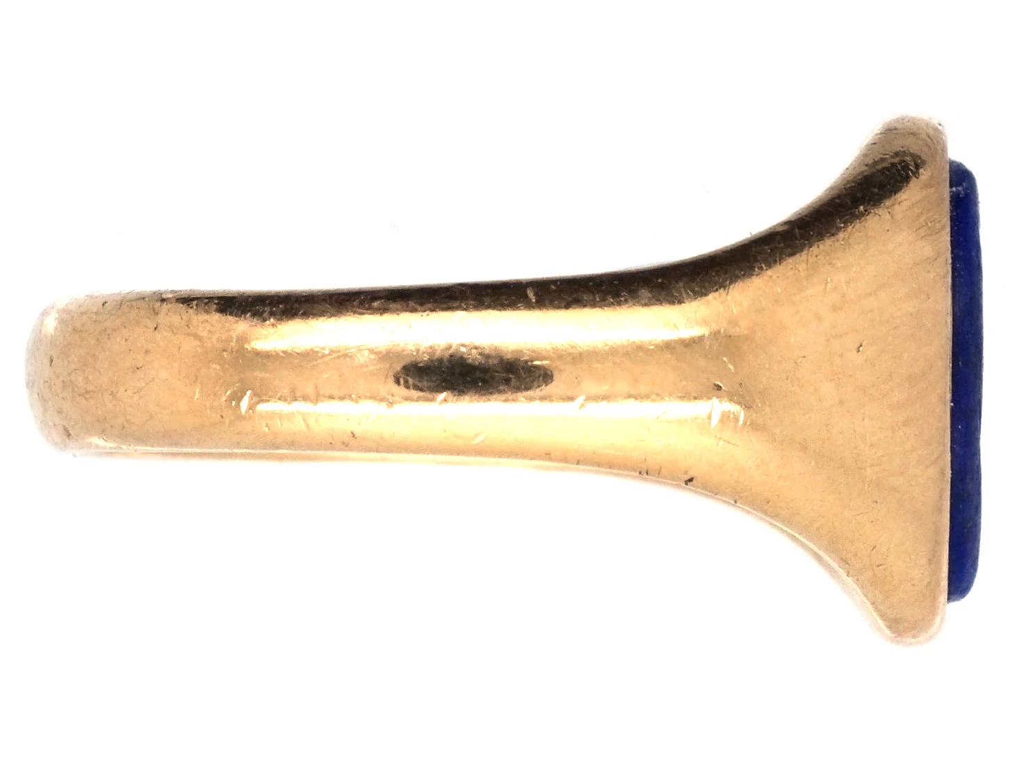 Victorian 18ct Gold & Lapis Fleur-de-Lis Signet Ring 4 Victorian 18ct Gold & Lapis Fleur-de-Lis Signet Ring - Image 2