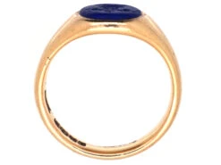 Victorian 18ct Gold & Lapis Fleur-de-Lis Signet Ring 11 Victorian 18ct Gold & Lapis Fleur-de-Lis Signet Ring -Antique Jewellery Company DSC00102