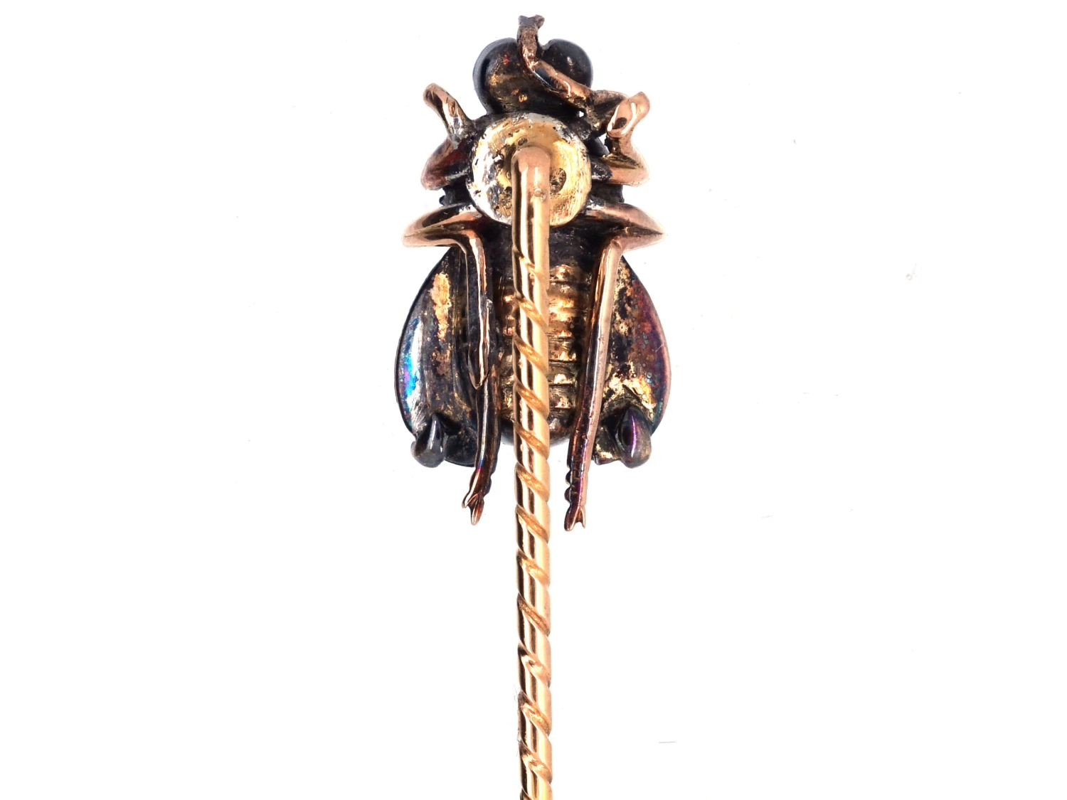 Victorian Garnet, Ruby & Rose Diamond Bug Stick Pin 8 Victorian Garnet, Ruby & Rose Diamond Bug Stick Pin - Image 6