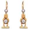 Edwardian 18ct Gold & Diamond Bear Earrings 2 Edwardian 18ct Gold & Diamond Bear Earrings -Antique Jewellery Company DSC00135