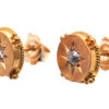 Victorian 15ct Gold & Diamond Round Earrings 2 Victorian 15ct Gold & Diamond Round Earrings -Antique Jewellery Company DSC00148