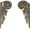 Silver & Marcasite Clip On Earrings -Antique Jewellery Company DSC00176