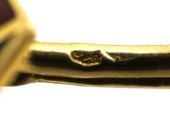 French Art Deco 18ct Gold, Red & Black Enamel Octagonal Cufflinks 8 French Art Deco 18ct Gold, Red & Black Enamel Octagonal Cufflinks -Antique Jewellery Company DSC00208