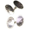 Silver Oval Cufflinks -Antique Jewellery Company DSC00229