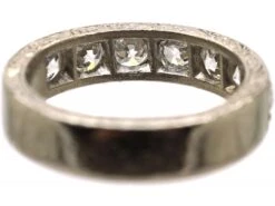 Art Deco 18ct White Gold Half Eternity Ring Set With Diamonds 12 Art Deco 18ct White Gold Half Eternity Ring Set With Diamonds -Antique Jewellery Company DSC00263 scaled 1
