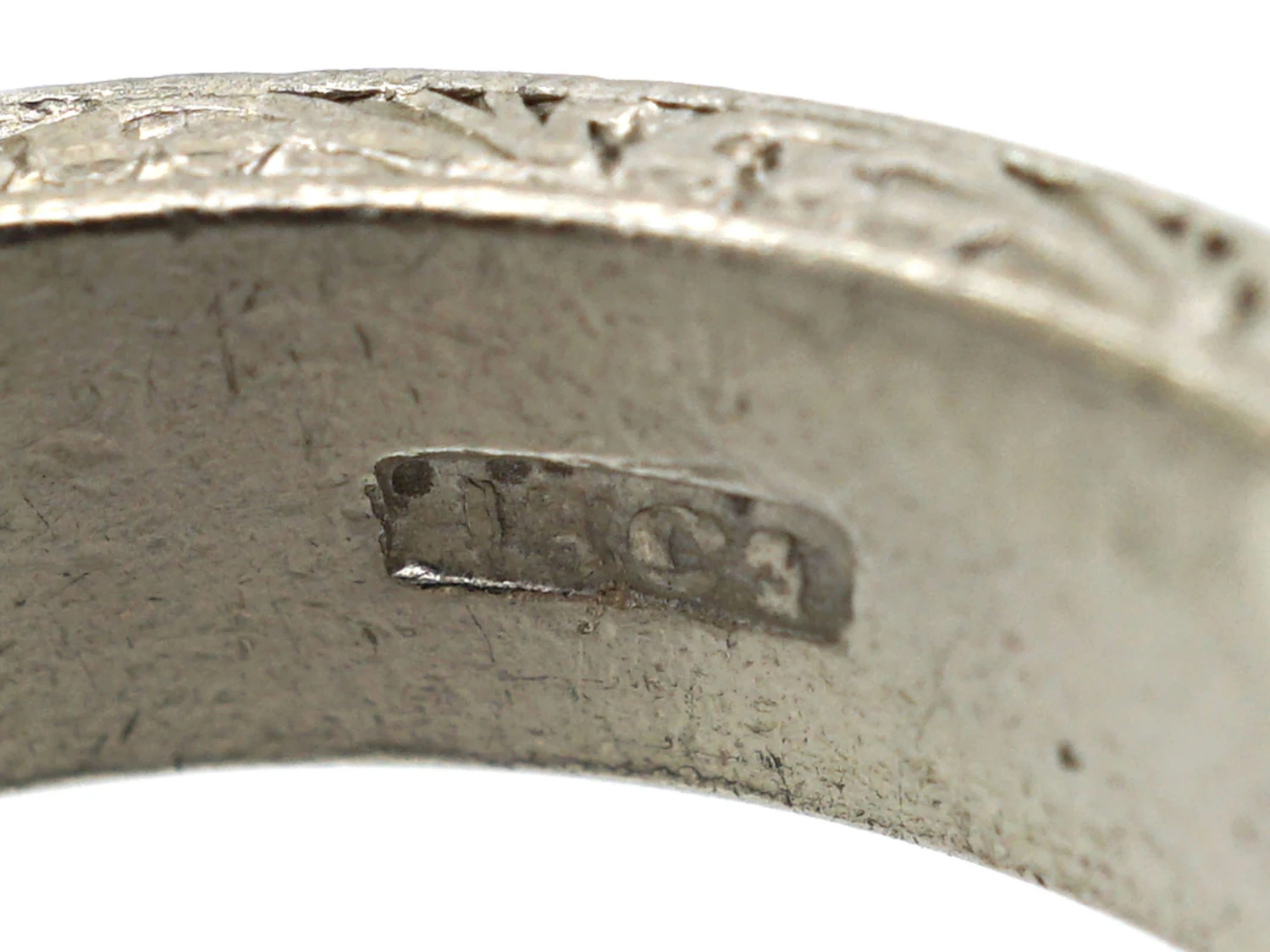 Art Deco 18ct White Gold Half Eternity Ring Set With Diamonds 8 Art Deco 18ct White Gold Half Eternity Ring Set With Diamonds - Image 6