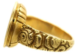 Georgian 18ct Gold Ring With Intaglio Of Centurion’s Head -Antique Jewellery Company DSC00285
