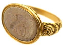 Georgian 18ct Gold Ring With Intaglio Of Centurion’s Head -Antique Jewellery Company DSC00289