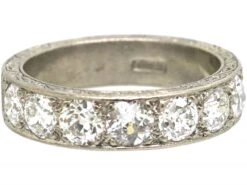 Art Deco 18ct White Gold Half Eternity Ring Set With Diamonds 15 Art Deco 18ct White Gold Half Eternity Ring Set With Diamonds -Antique Jewellery Company DSC00291 scaled 1