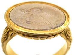 Georgian 18ct Gold Ring With Intaglio Of Centurion’s Head -Antique Jewellery Company DSC00292