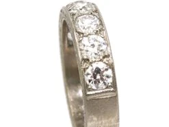 Art Deco 18ct White Gold Half Eternity Ring Set With Diamonds 10 Art Deco 18ct White Gold Half Eternity Ring Set With Diamonds -Antique Jewellery Company DSC00301 scaled 1