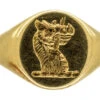9ct Gold Signet Ring With Griffin Intaglio 2 9ct Gold Signet Ring With Griffin Intaglio -Antique Jewellery Company DSC00329 copy