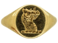 9ct Gold Signet Ring With Griffin Intaglio
