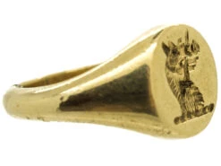 9ct Gold Signet Ring With Griffin Intaglio 12 9ct Gold Signet Ring With Griffin Intaglio -Antique Jewellery Company DSC00338 copy