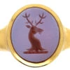 18ct Gold & Carnelian Signet Ring With Stag Intaglio 2 18ct Gold & Carnelian Signet Ring With Stag Intaglio -Antique Jewellery Company DSC00391
