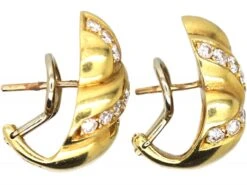 18ct Gold & Diamond Kiss Earrings -Antique Jewellery Company DSC00403 scaled 1