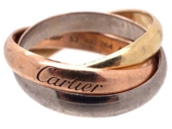 Cartier Three Colour Gold Russian Wedding Ring 10 Cartier Three Colour Gold Russian Wedding Ring -Antique Jewellery Company DSC00407
