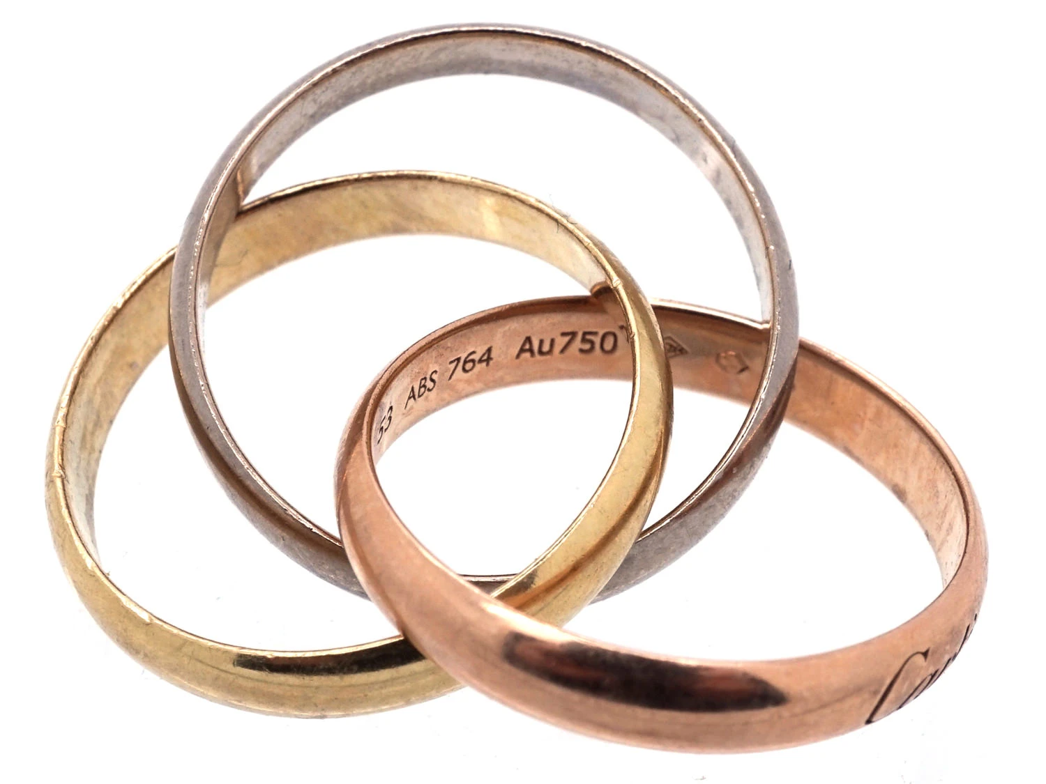 Cartier Three Colour Gold Russian Wedding Ring 9 Cartier Three Colour Gold Russian Wedding Ring - Image 7