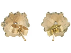 Edwardian Bohemian Garnet Cluster Earrings -Antique Jewellery Company DSC00436