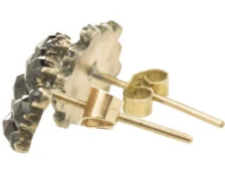 Edwardian Bohemian Garnet Cluster Earrings -Antique Jewellery Company DSC00439 1