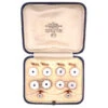 9ct & 18ct Gold Dress Set With Cufflinks Buttons & Studs Set With Mother Of Pearl & Sapphires -Antique Jewellery Company DSC00455 1