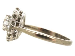 18ct White Gold & Platinum, Diamond Cluster Ring By Boodle & Dunthorne 17 18ct White Gold & Platinum, Diamond Cluster Ring By Boodle & Dunthorne -Antique Jewellery Company DSC00475