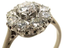 18ct White Gold & Platinum, Diamond Cluster Ring By Boodle & Dunthorne 16 18ct White Gold & Platinum, Diamond Cluster Ring By Boodle & Dunthorne -Antique Jewellery Company DSC00487