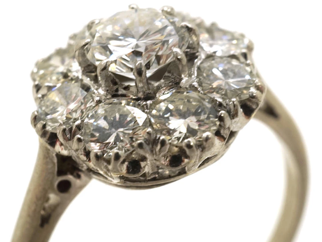 18ct White Gold & Platinum, Diamond Cluster Ring By Boodle & Dunthorne 6 18ct White Gold & Platinum, Diamond Cluster Ring By Boodle & Dunthorne - Image 4