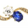 Early 20th Century 18ct Gold,Sapphire & Diamond Crossover Ring 2 Early 20th Century 18ct Gold,Sapphire & Diamond Crossover Ring -Antique Jewellery Company DSC00502 scaled 1