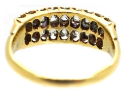 Victorian 18ct Gold Double Row Diamond Ring 14 Victorian 18ct Gold Double Row Diamond Ring -Antique Jewellery Company DSC00503
