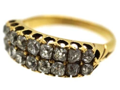 Victorian 18ct Gold Double Row Diamond Ring 15 Victorian 18ct Gold Double Row Diamond Ring -Antique Jewellery Company DSC00507