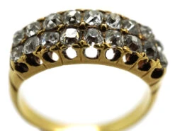 Victorian 18ct Gold Double Row Diamond Ring 11 Victorian 18ct Gold Double Row Diamond Ring -Antique Jewellery Company DSC00510