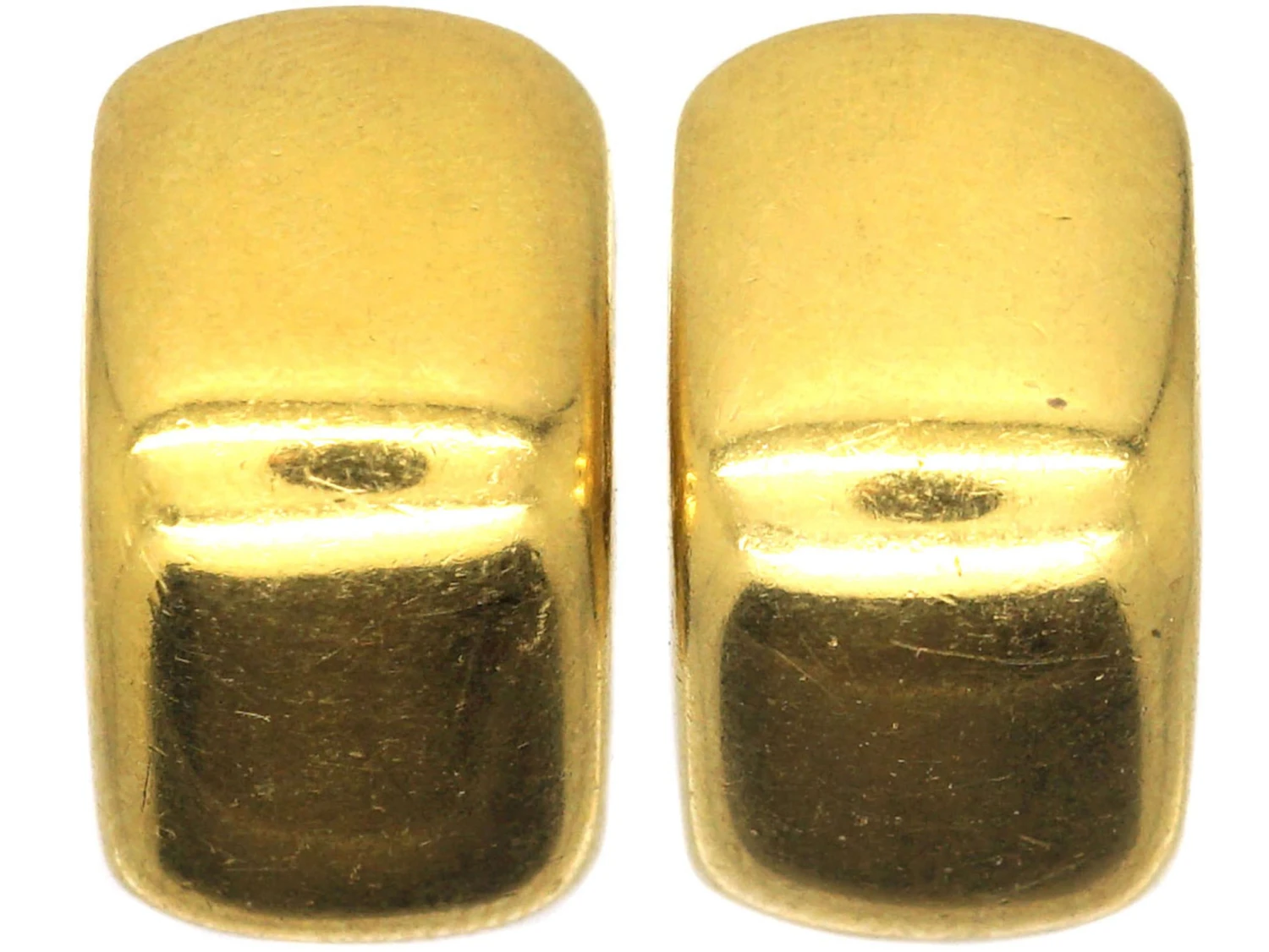 18ct Gold Chunky Squared Hoop Earrings 3 18ct Gold Chunky Squared Hoop Earrings