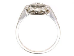 Edwardian 18ct White Gold & Diamond Cluster Ring -Antique Jewellery Company DSC00578